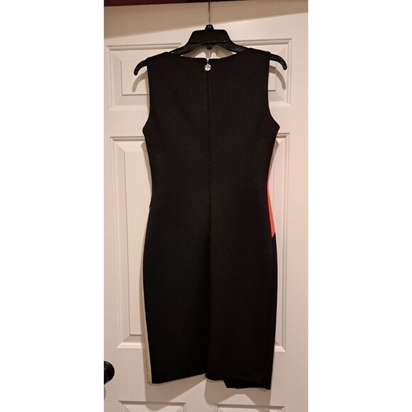 Tommy Hilfiger Multicolor Colorblock Tan, Orange, and Black Bodycon Dress Size 4 - Picture 2 of 6